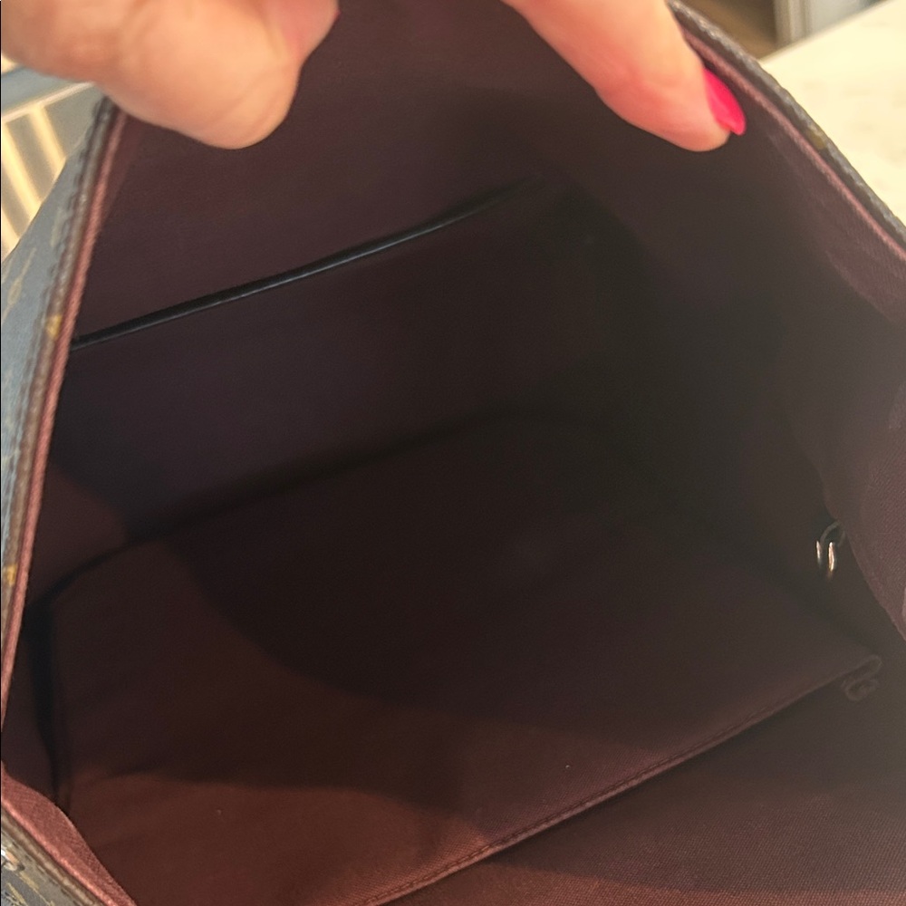 100% Authentic Louis Vuitton Brown Monogram Backpack with Black Leather Flap - Picture 14 of 15